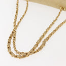 CHANEL Matelasse 34 Chain Shoulder Bag Satin Beige Gold CC Auth 150935-7