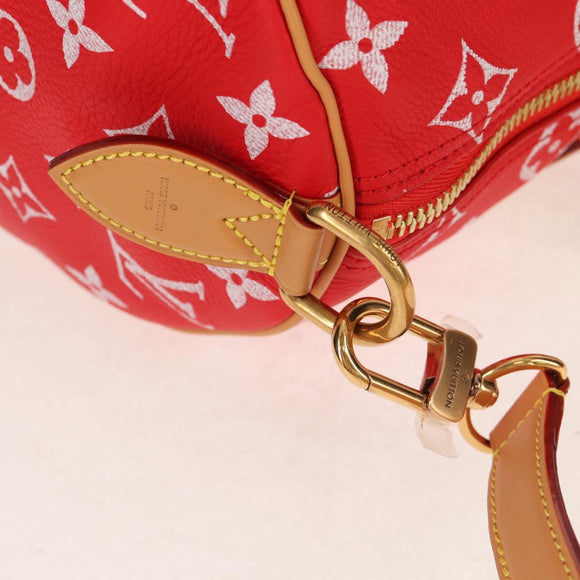 LOUIS VUITTON Monogram Speedy P9 Bandouliere 40 Bag Rouge M24420 Auth 150936SM