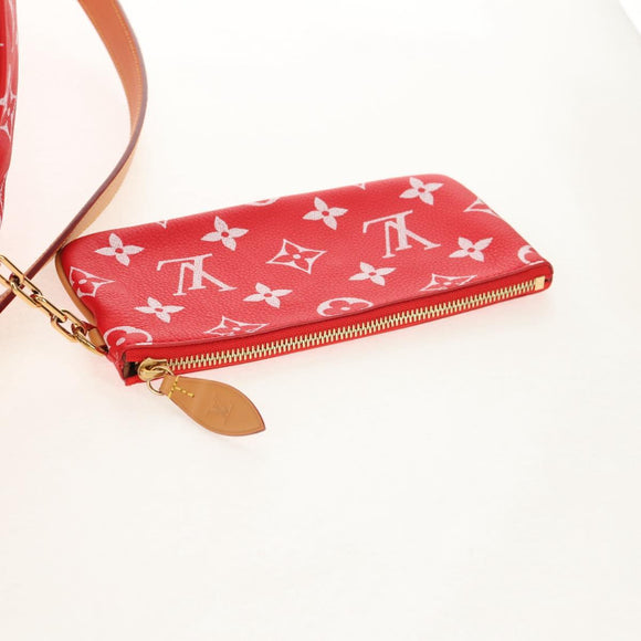 LOUIS VUITTON Monogram Speedy P9 Bandouliere 40 Bag Rouge M24420 Auth 150936SM