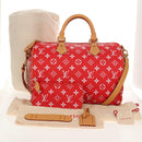LOUIS VUITTON Monogram Speedy P9 Bandouliere 40 Bag Rouge M24420 Auth 150936SM-12