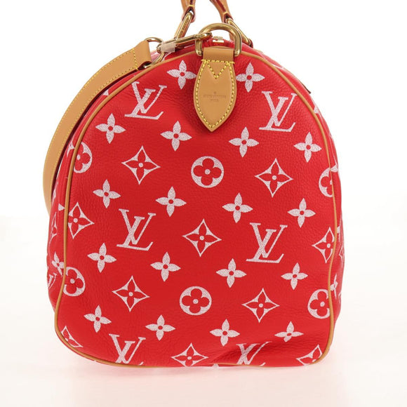 LOUIS VUITTON Monogram Speedy P9 Bandouliere 40 Bag Rouge M24420 Auth 150936SM