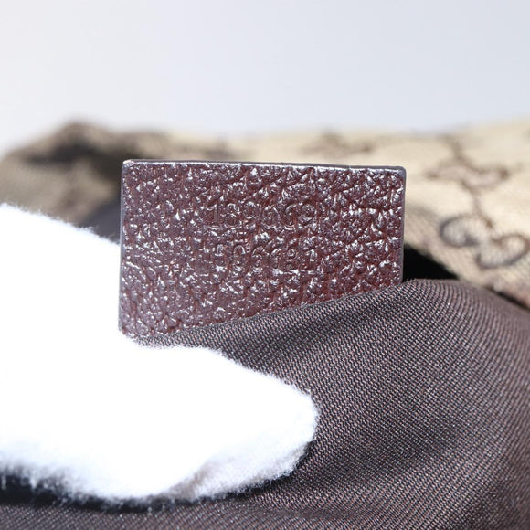 GUCCI GG Canvas Web Sherry Line Tote Bag Beige Red Green 189669 Auth 150943