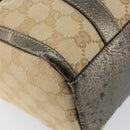 GUCCI GG Canvas Abbey Hand Bag Beige Gold 130942 Auth 150945-9