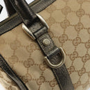 GUCCI GG Canvas Abbey Hand Bag Beige Gold 130942 Auth 150945-18