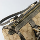 GUCCI GG Canvas Abbey Hand Bag Beige Gold 130942 Auth 150945-10