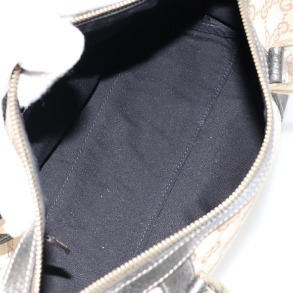 GUCCI GG Canvas Abbey Hand Bag Beige Gold 130942 Auth 150945