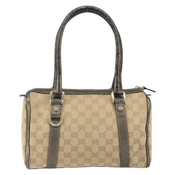 GUCCI GG Canvas Abbey Hand Bag Beige Gold 130942 Auth 150945 - 0