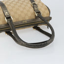 GUCCI GG Canvas Abbey Hand Bag Beige Gold 130942 Auth 150945-7
