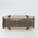 GUCCI GG Canvas Abbey Hand Bag Beige Gold 130942 Auth 150945-5