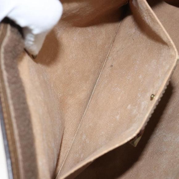 GUCCI GG Supreme Web Sherry Line Clutch Bag PVC Beige Red 89 01 033 Auth 150947