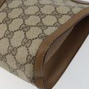 GUCCI GG Supreme Web Sherry Line Clutch Bag PVC Beige Red 89 01 033 Auth 150947-7