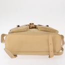 GUCCI Bamboo Backpack Suede Beige Gold 003 58 0016 Auth 150949-13