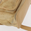 GUCCI Bamboo Backpack Suede Beige Gold 003 58 0016 Auth 150949-14