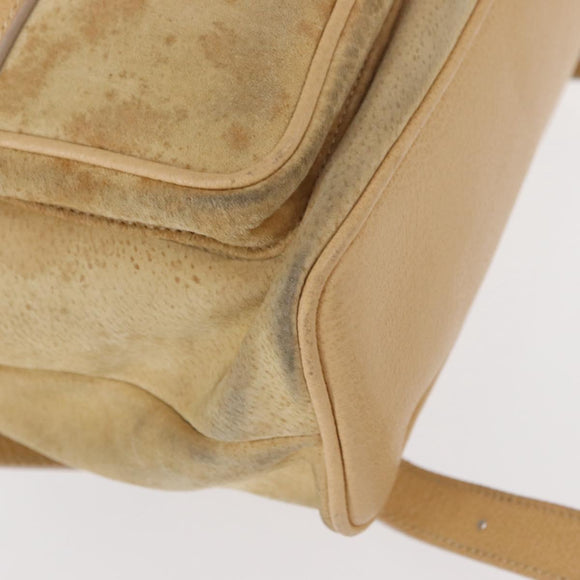 GUCCI Bamboo Backpack Suede Beige Gold 003 58 0016 Auth 150949