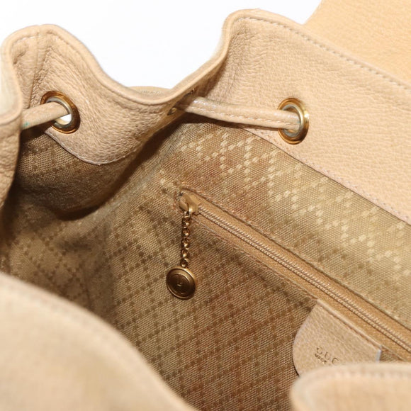 GUCCI Bamboo Backpack Suede Beige Gold 003 58 0016 Auth 150949