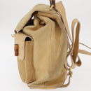 GUCCI Bamboo Backpack Suede Beige Gold 003 58 0016 Auth 150949-4