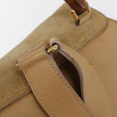 GUCCI Bamboo Backpack Suede Beige Gold 003 58 0016 Auth 150949-9