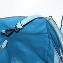 PRADA Hand Bag Suede 2way Turquoise Blue Silver BN2625 Auth 150950-20