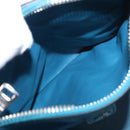 PRADA Hand Bag Suede 2way Turquoise Blue Silver BN2625 Auth 150950-24
