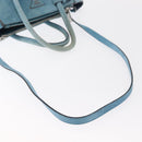 PRADA Hand Bag Suede 2way Turquoise Blue Silver BN2625 Auth 150950-9