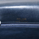 CELINE Horse Carriage Shoulder Bag Leather Navy Gold Auth 150952-18