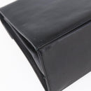 Salvatore Ferragamo Gancini Hand Bag Leather Gold Black Auth 150953-13