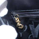 Salvatore Ferragamo Gancini Hand Bag Leather Gold Black Auth 150953-16