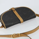 Christian Dior Honeycomb Canvas Shoulder Bag PVC Black gold Auth 150955-6