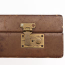 LOEWE Anagram Attache Case Hand Bag Leather Beige Auth 150956-10