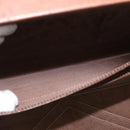 LOEWE Anagram Attache Case Hand Bag Leather Beige Auth 150956-20