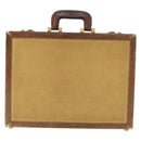 LOEWE Anagram Attache Case Hand Bag Leather Beige Auth 150956-2