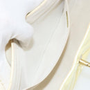 CHANEL Chain V Stitch Shoulder Bag Patent leather White Gold CC Auth 150967-24