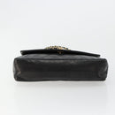 CHANEL Matelasse Chain Shoulder Bag Lamb Skin Black Gold CC Auth 150968-5