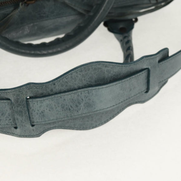 BALENCIAGA The Twiggy Hand Bag Leather 2way Light Blue 128523 Auth 150973V