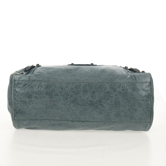 BALENCIAGA The Twiggy Hand Bag Leather 2way Light Blue 128523 Auth 150973V