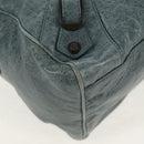 BALENCIAGA The Twiggy Hand Bag Leather 2way Light Blue 128523 Auth 150973V-14