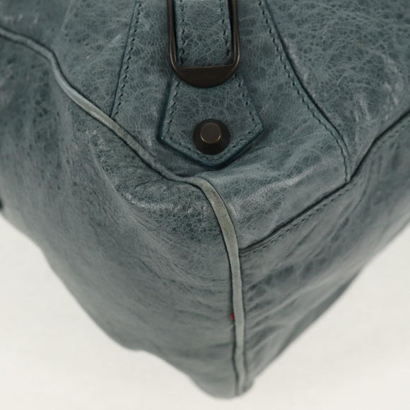 BALENCIAGA The Twiggy Hand Bag Leather 2way Light Blue 128523 Auth 150973V