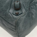 BALENCIAGA The Twiggy Hand Bag Leather 2way Light Blue 128523 Auth 150973V-15