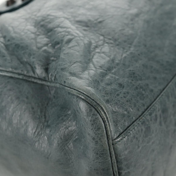 BALENCIAGA The Twiggy Hand Bag Leather 2way Light Blue 128523 Auth 150973V