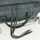 BALENCIAGA The Twiggy Hand Bag Leather 2way Light Blue 128523 Auth 150973V-20