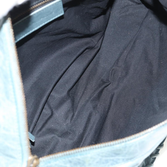 BALENCIAGA The Twiggy Hand Bag Leather 2way Light Blue 128523 Auth 150973V