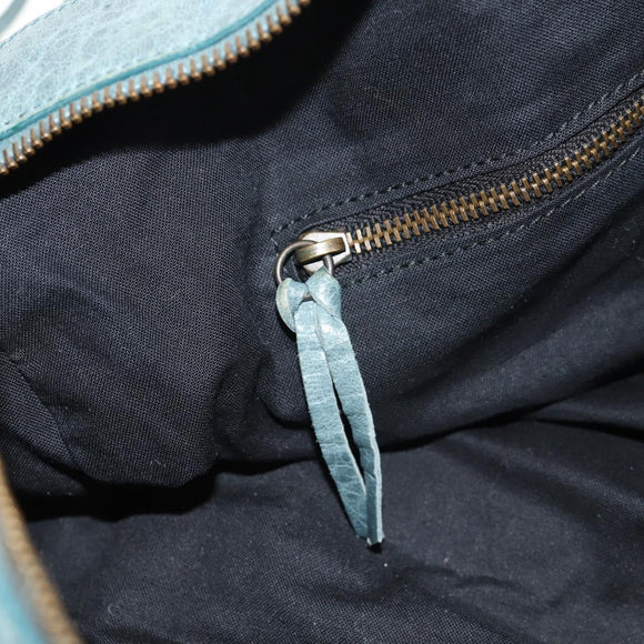 BALENCIAGA The Twiggy Hand Bag Leather 2way Light Blue 128523 Auth 150973V