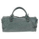 BALENCIAGA The Twiggy Hand Bag Leather 2way Light Blue 128523 Auth 150973V-3