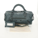 BALENCIAGA The Twiggy Hand Bag Leather 2way Light Blue 128523 Auth 150973V-31