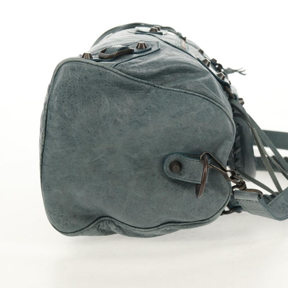 BALENCIAGA The Twiggy Hand Bag Leather 2way Light Blue 128523 Auth 150973V