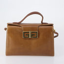 GIVENCHY Cartier Shoulder Bag Leather 2 Set Bordeaux Brown Auth 150976-2