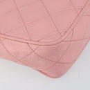 CHANEL Matelasse Chain Shoulder Bag Lamb Skin Pink Gold CC Auth 150982-17