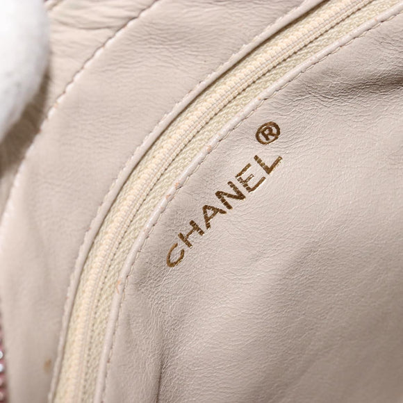 CHANEL Matelasse Chain Shoulder Bag Lamb Skin Pink Gold CC Auth 150982