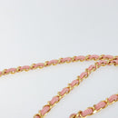 CHANEL Matelasse Chain Shoulder Bag Lamb Skin Pink Gold CC Auth 150982-14