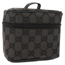 GUCCI GG Canvas Vanity Pouch Gray 039 0950 Auth 150990-1